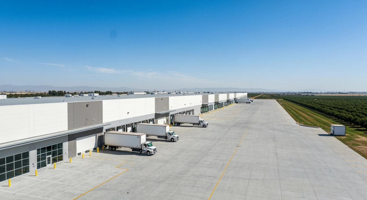 Refrigerated cold storage warehouse in Bakersfield, California serving Kern County agriculture