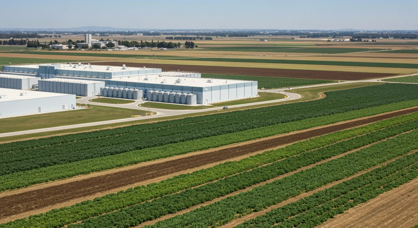 Cold storage facility in Merced, California near agricultural research and farming operations