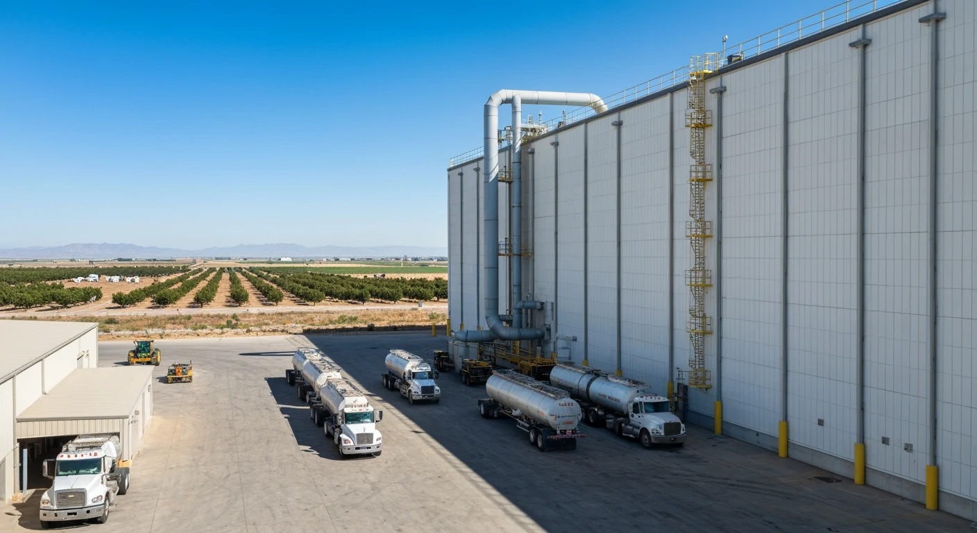 Cold storage facility in Tulare, California serving the dairy and nut capital of the United States