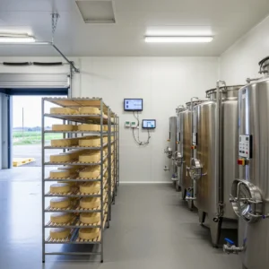 Dairy cold storage facility with cheese aging and milk storage in San Joaquin Valley