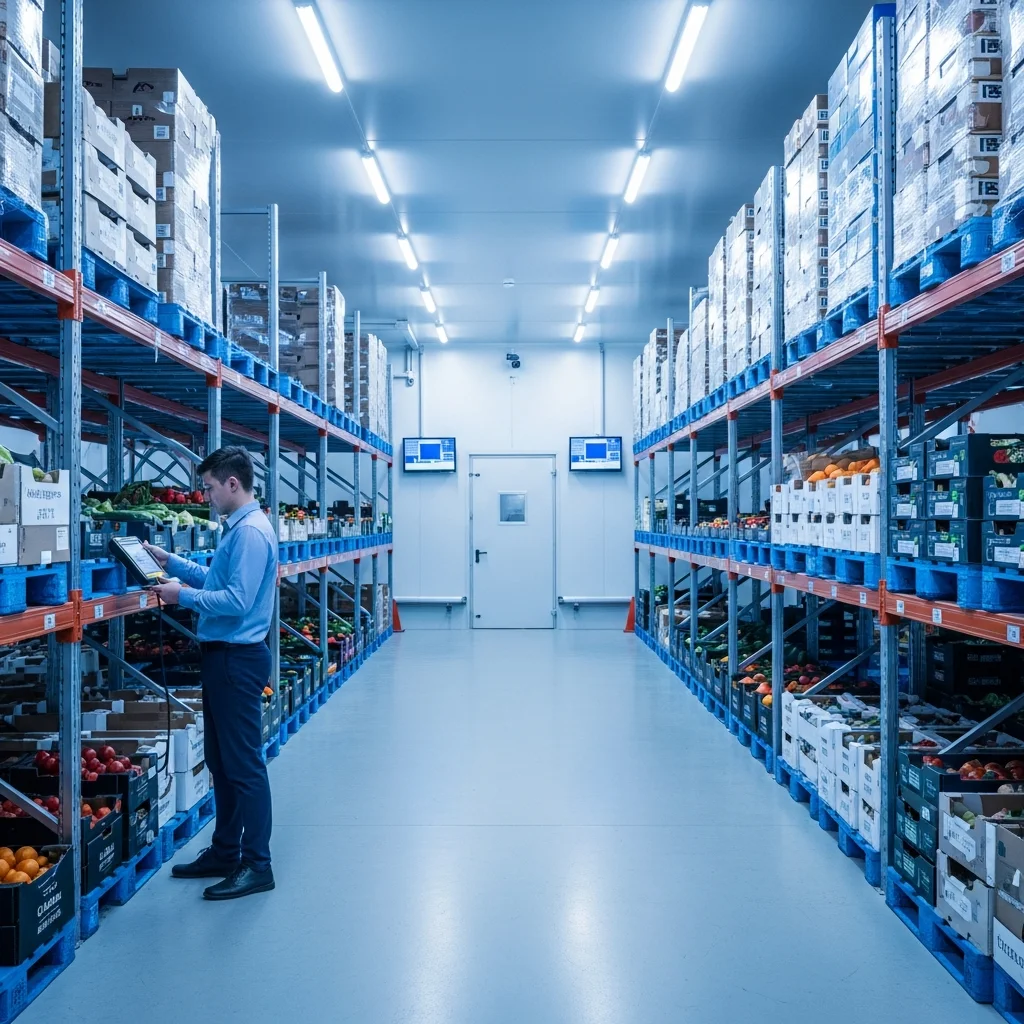 Cold storage facility with digital traceability scanning for FSMA 204 compliance